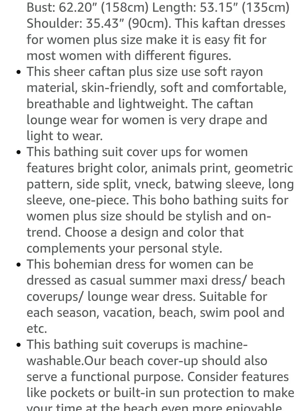 Colorful Butterfly Caftan Maxi Swim Cover Up One Size M–2XL